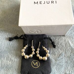 Mejuri Sterling  Silver Bubble Sphere Hoop Earrings
